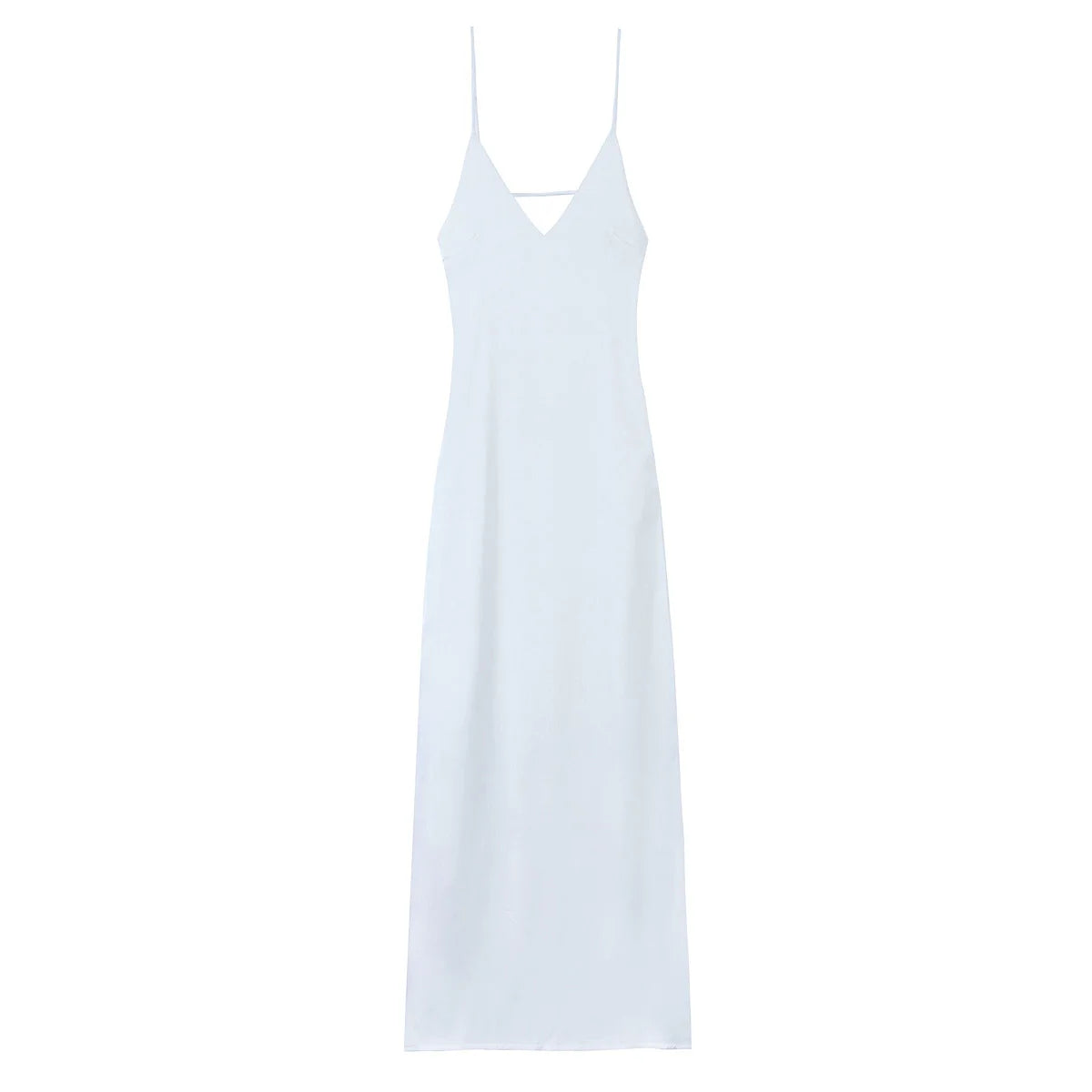 Yellow Pink Stain V Neck Sling Dress - Shellss