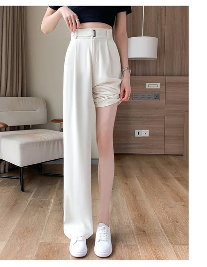 High Waist Suit Wide Leg Loose Trousers