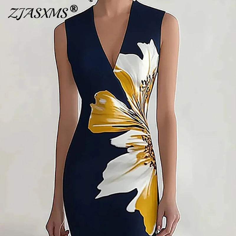 Wrap Flower Print Dress