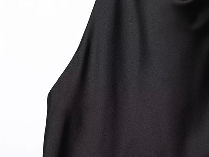 SS25 Halter Satin backless Tops