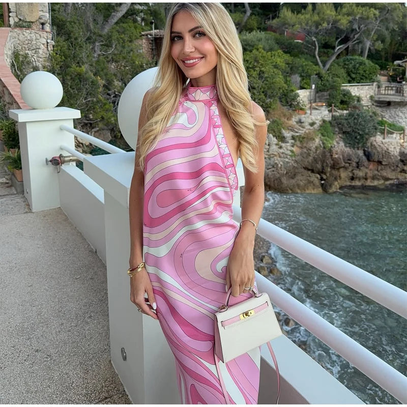 Pucci Summer Backless Pink Dress