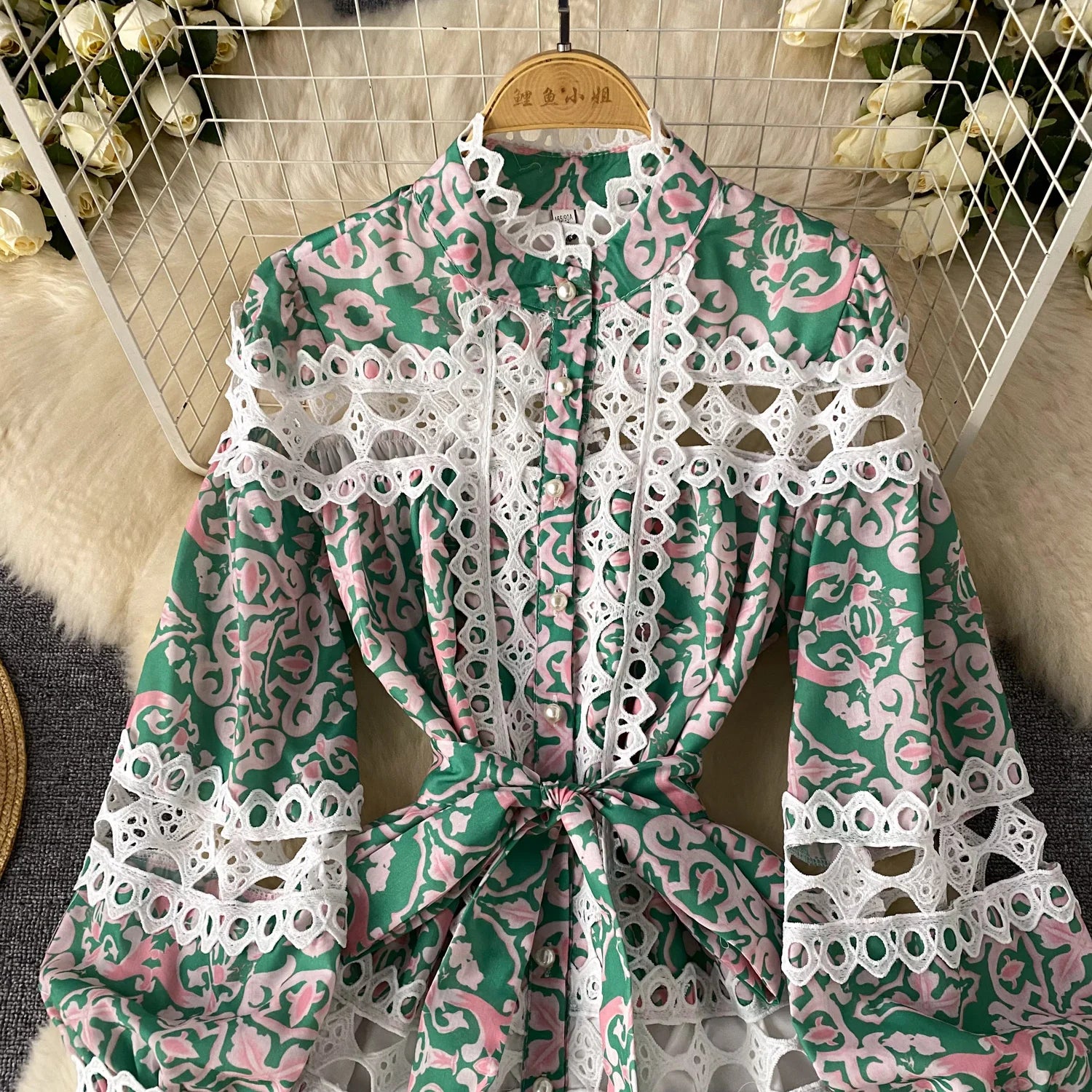 French Vintage cut out lace