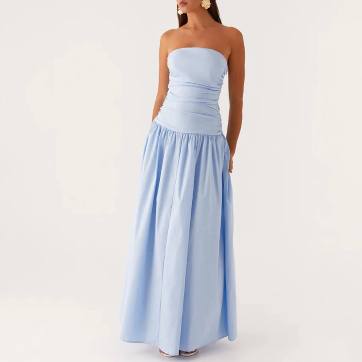 Elegant Strapless Maxi Tube Dress Mango vibes
