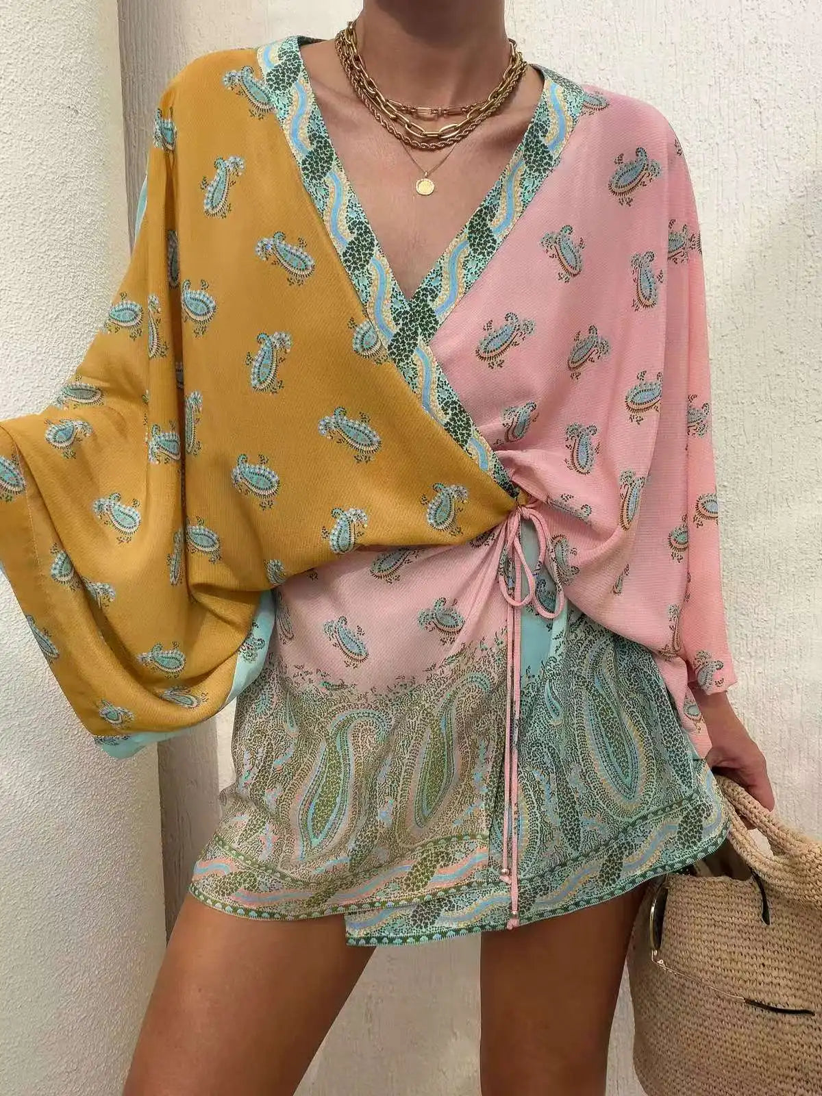 Women's Paisley Print 2Piece Set