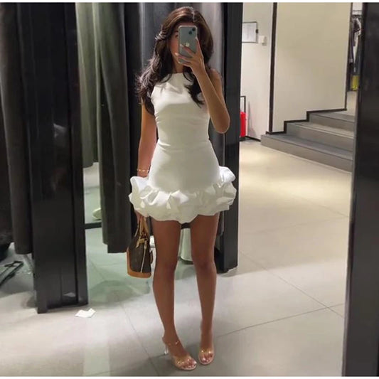 Mini Dress Ruffled
