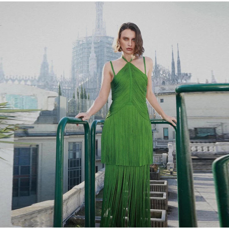 Silk Tassels Party Dress