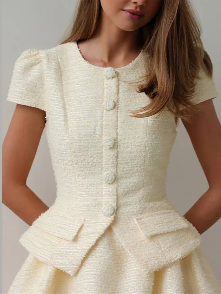 Elegant Solid Slim Women's 2 Pcs Suits