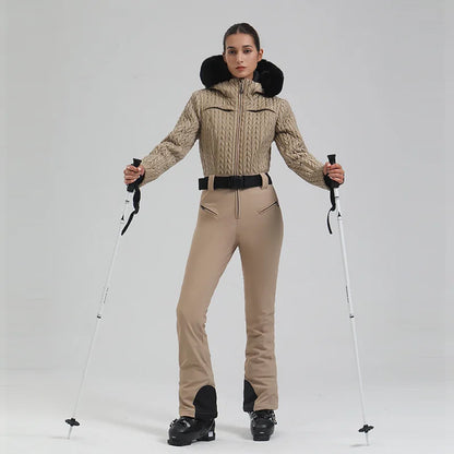 Winter New Warm Skiing Suites Women Fit Snow Jumpsuits