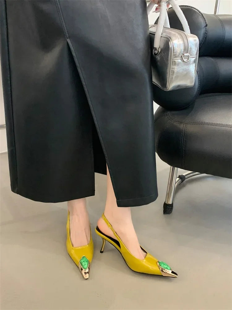 Designer heels Inlay Diamonds