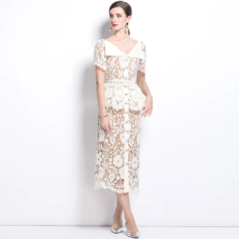 White Elegant Lace dress