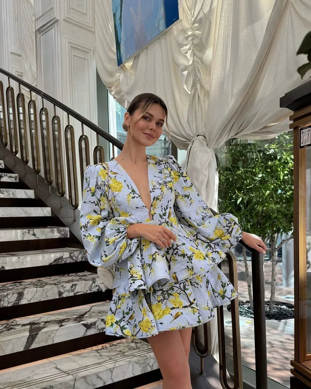 Printed ruffle Mini – Summer Muse - Shellss