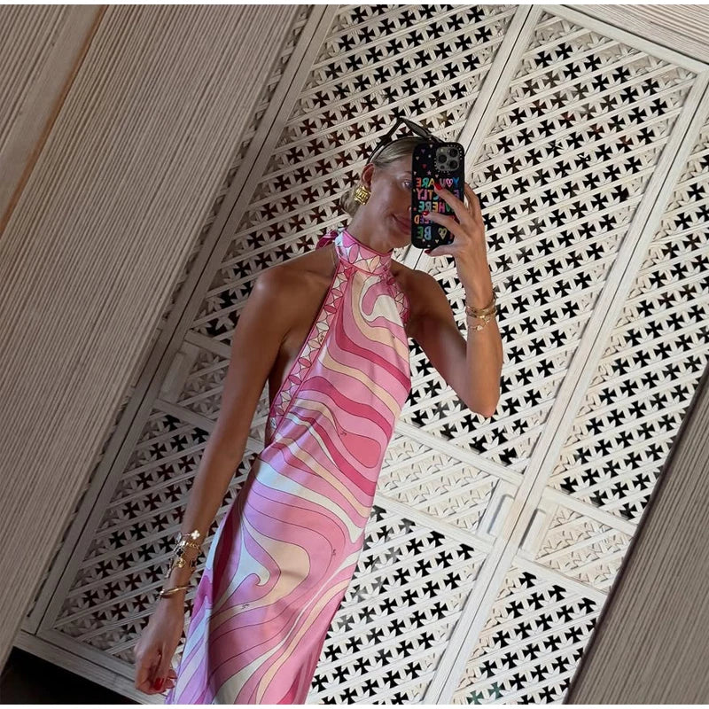 Pucci Summer Backless Pink Dress