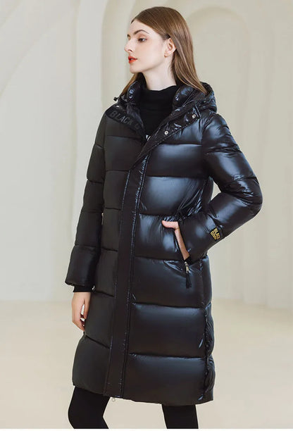 Black Gold Down Jacket For Women's Classics