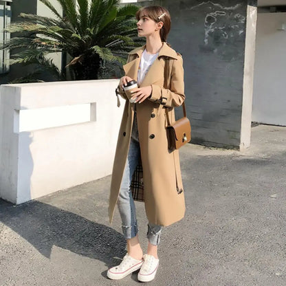 Trench Coat High Street fashion Double Breasted Long