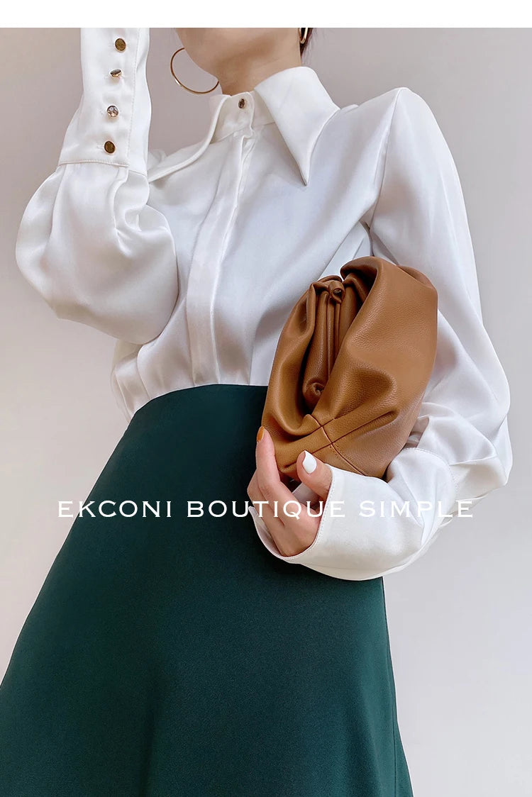 Stylish Elegant Turn Down Collar