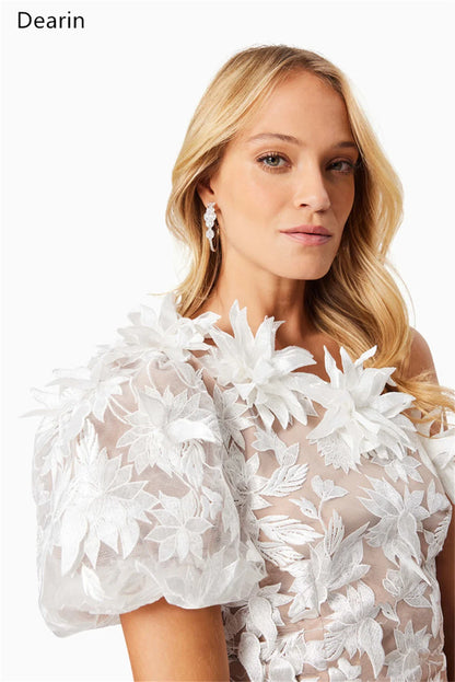 One-shoulder A-line Tulle Bloom Royale