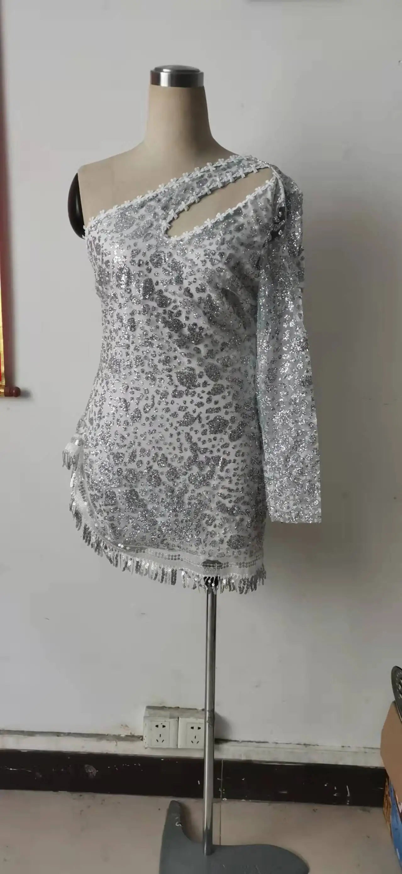 Silver embellished sparkly Party