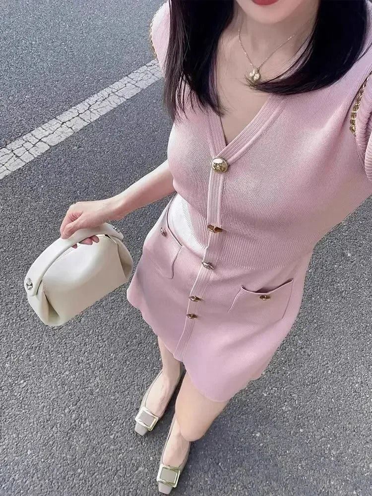 Pink Buttoned Sandro Vibes