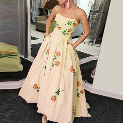 Sexy Strapless Long Party Dresses
