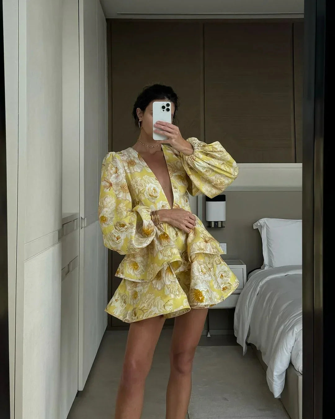 Printed ruffle Mini – Summer Muse - Shellss