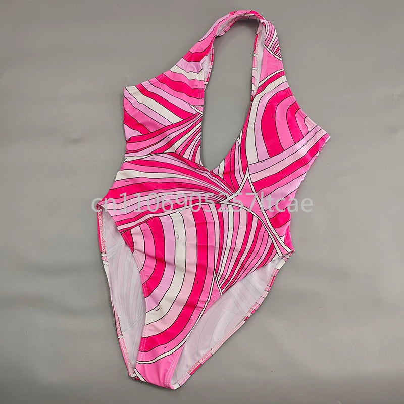 Luxury Design Pink Scarf Swimsuits