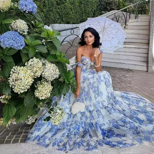Long Dress Lady Elegant French