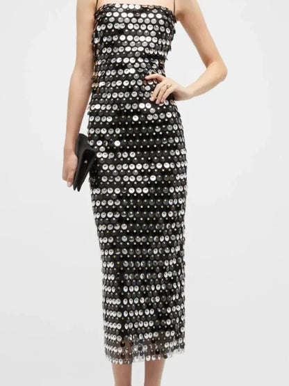 Beaded Irregular Dress Sequin Party