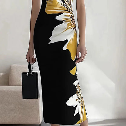 Wrap Flower Print Dress
