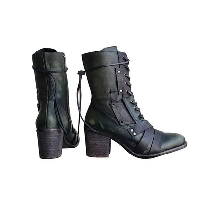 New Women German Outdoor Lace-up Ankle Boots