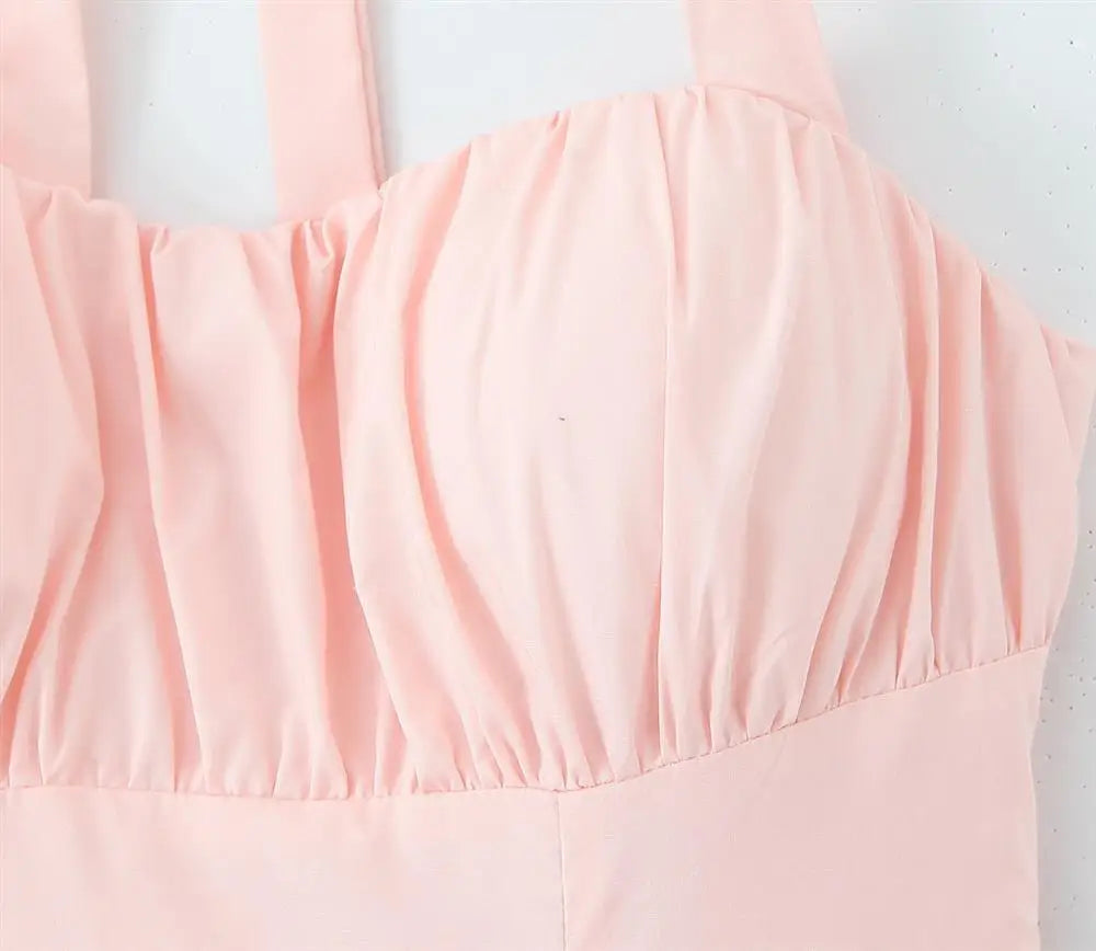 Princ Sle Long Dr LinJ High Waist Fibone Split Ne Hanging Strap European Sle Casual Wear for Middle-Aged Women - Shellss