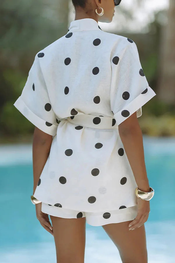 Batwing white Polka Set - Shellss