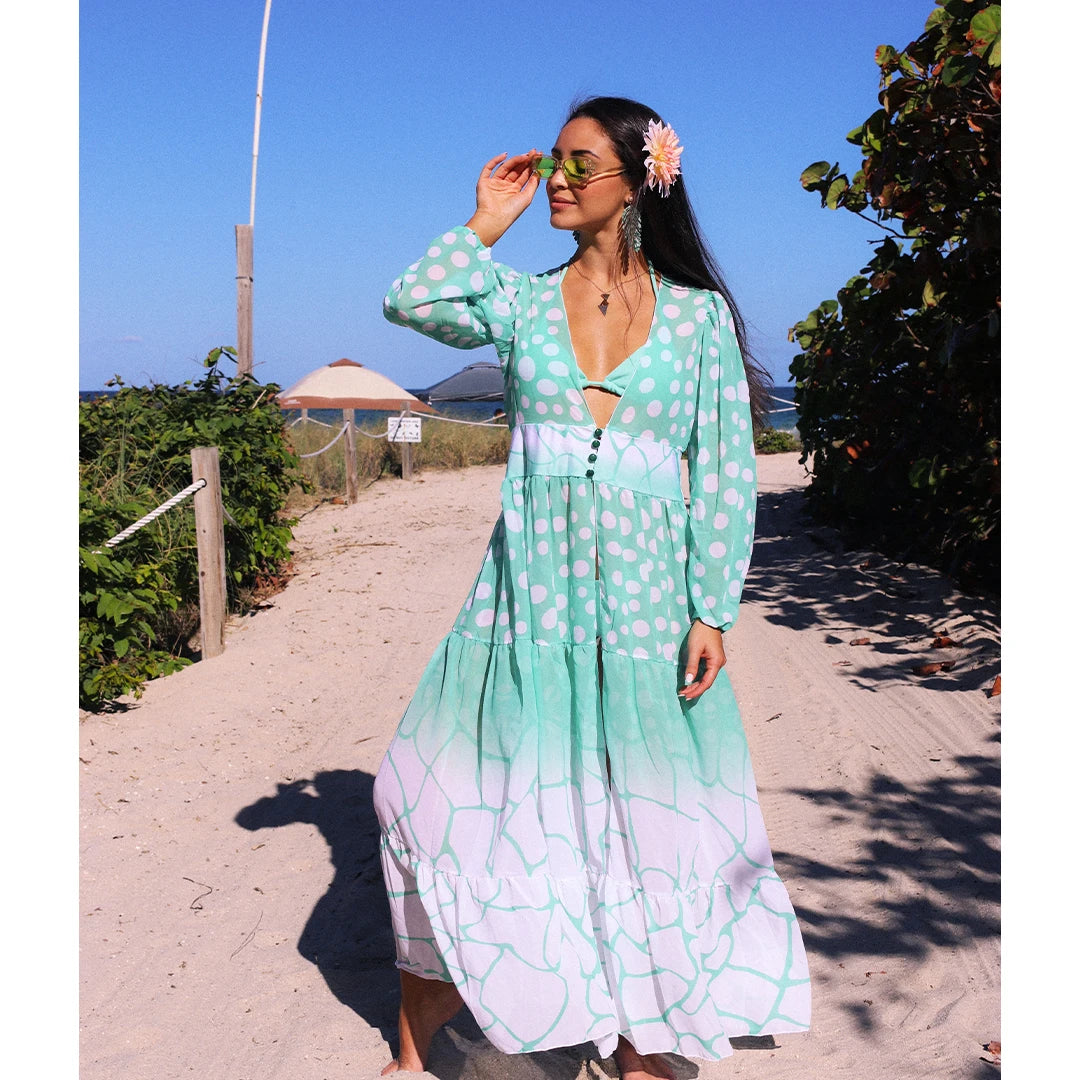 Bikini Beach Cover up Tunics Kaftan