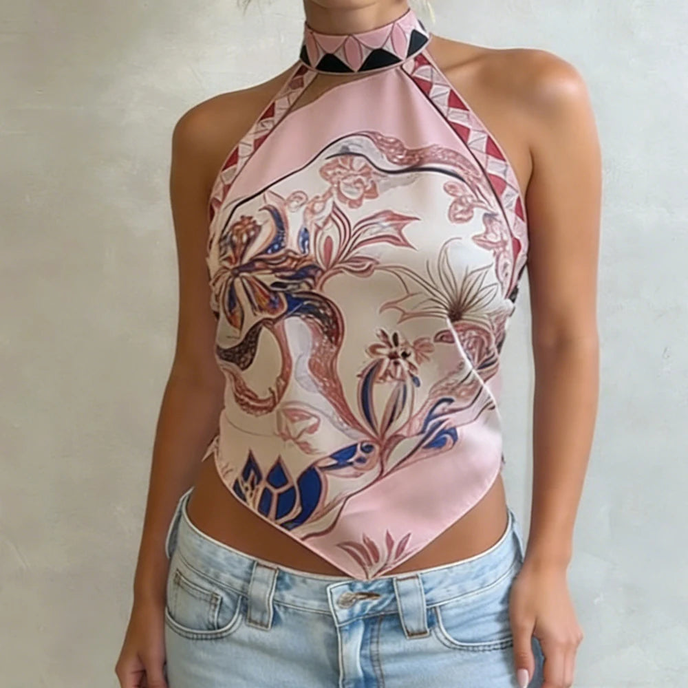 Pucci Halter neck Pink & Brown