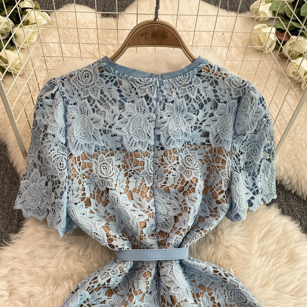 Lace Embroidery Fishtail Party Dresses