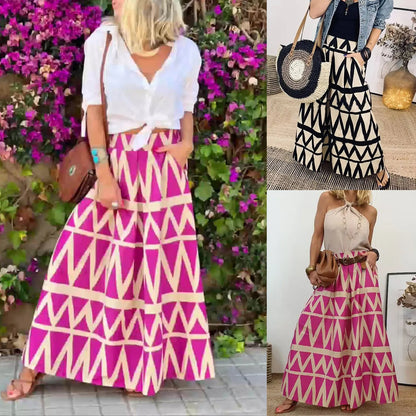 Brunch Day Geometric Wide leg