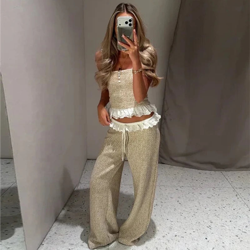 Zara Ruffle Pants Set