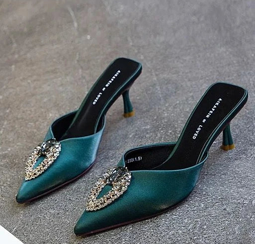 Designer Rhinestone Heels- Super Classy