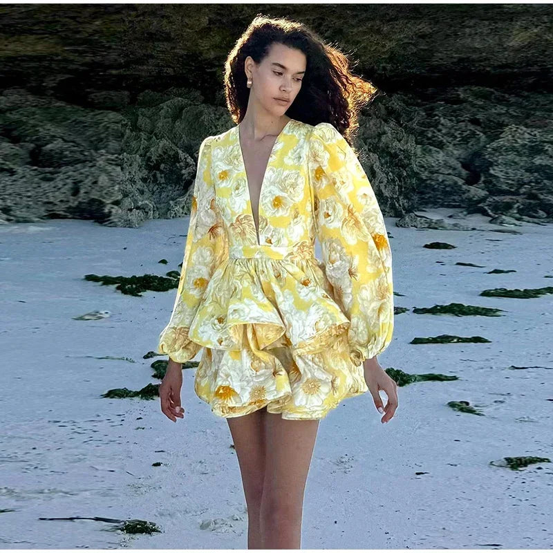 Printed ruffle Mini – Summer Muse