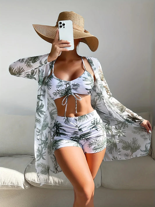 3-Piece Chic Swimwear Bikini Set