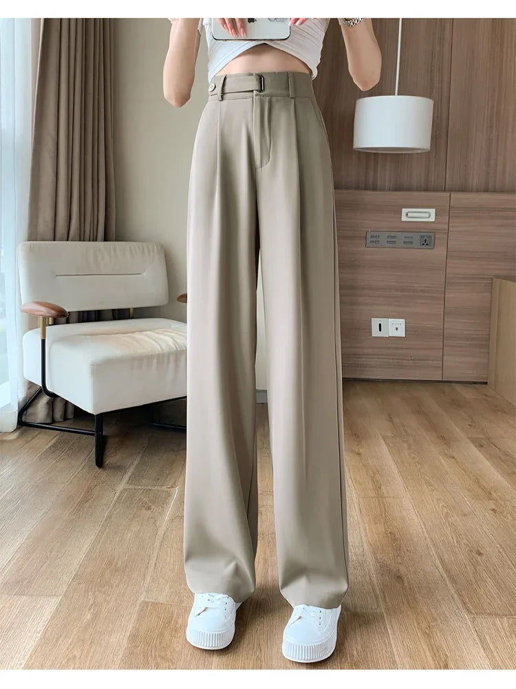 High Waist Suit Wide Leg Loose Trousers