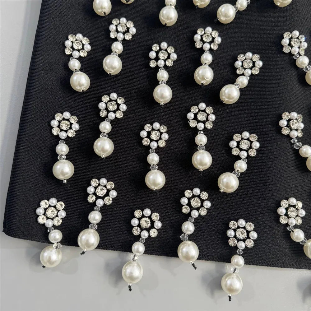 Luxury Beading Bandage Dress