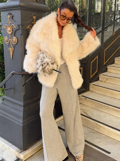 Vintage Cropped Faux Fur zara vibes