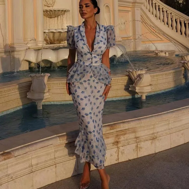 Puff sleeve classy dress