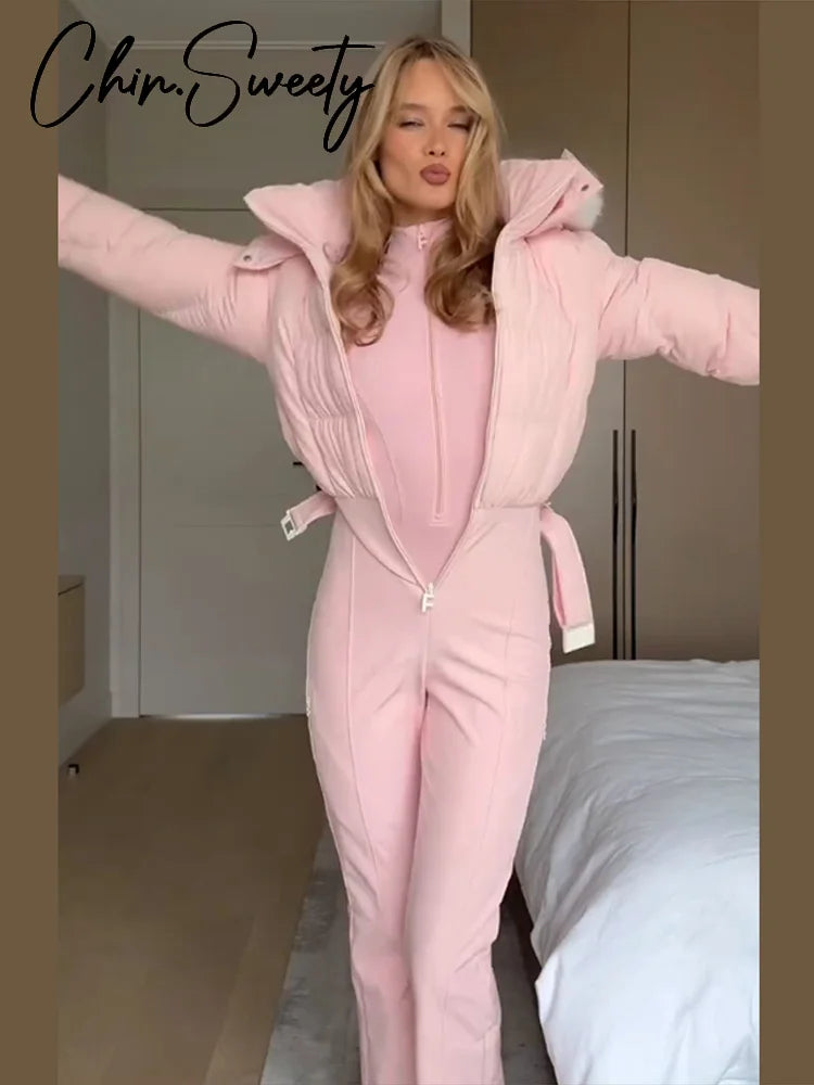 Pink Snow Suit