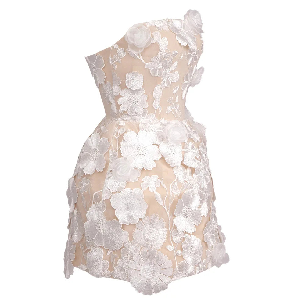 Backless Flower delicate Dress