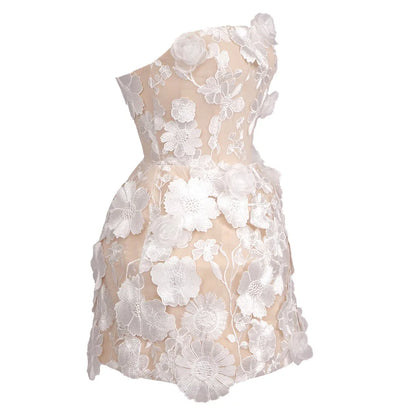 Backless Flower delicate Dress