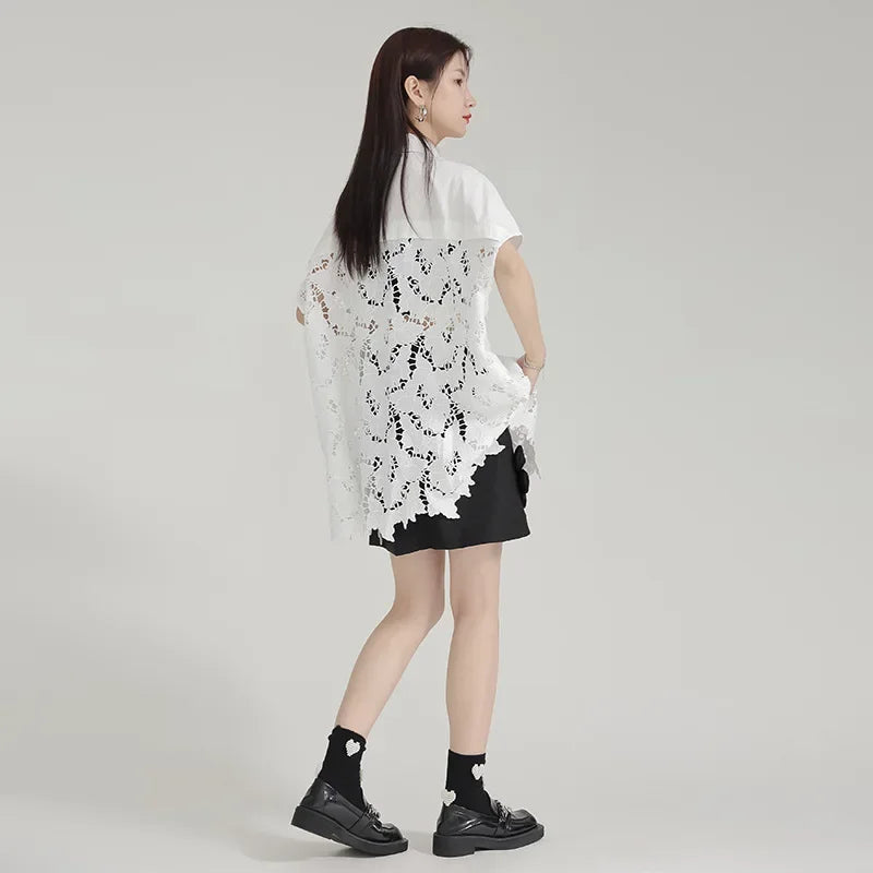 Lace Embroidery Shirt