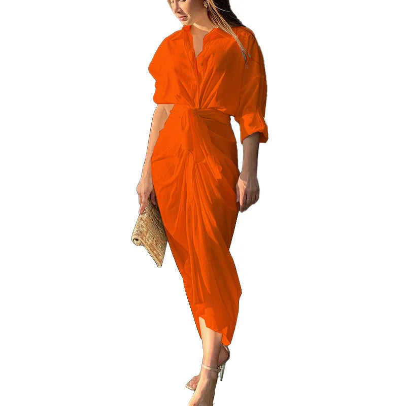Steve M Long Shirt Dress Summer