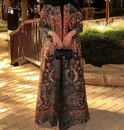 Modern Ramadan Kaftan with Waist Belt