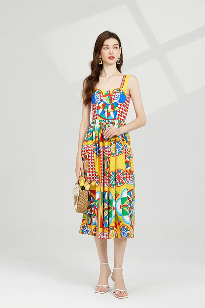 Dolce Geometric Waist Cinched